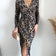 Feline-Patterned Swirl Maxi Dress